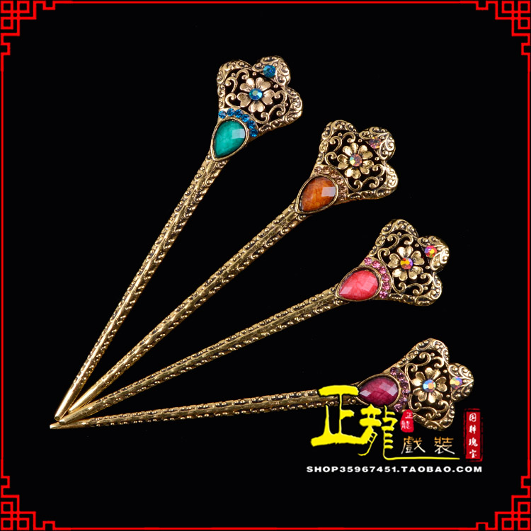 沅江头饰老旦青衣员外夫人簪子 老旦发簪