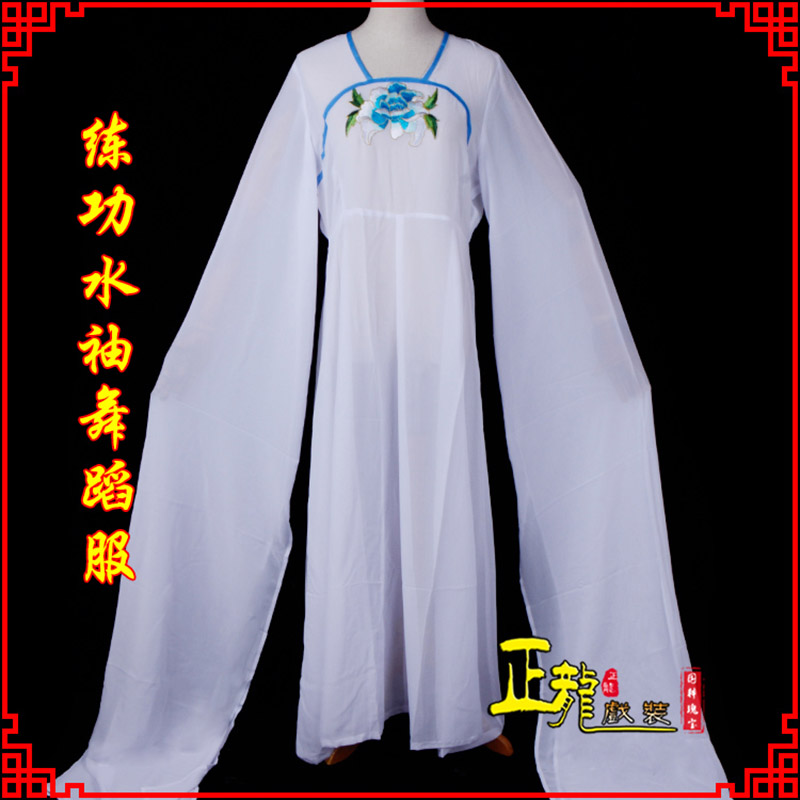 沅江花旦影楼古装水袖舞蹈服 胸花连衣裙
